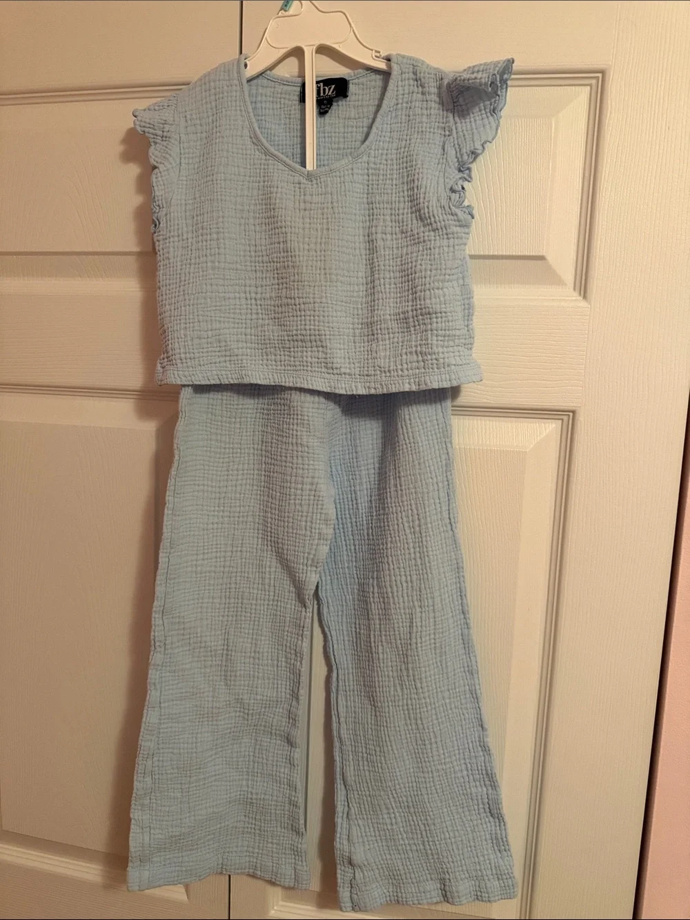 FBZ Soft Light Blue Kids Gauze Set - Lightweight Two-Piece